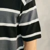 Men's Premium Striped Knit Polo Shirt
