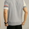 Men's Color Block Knit Polo Shirt