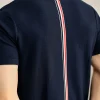 Einfarbiges Strick-Poloshirt für Herren