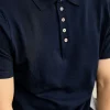 Einfarbiges Strick-Poloshirt für Herren