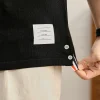Men's Korean Minimalist Striped Sleeve Knit Polo Shirt