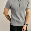Men's Breathable Knit Polo Shirt