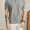 Men's Premium Solid Knit Polo Shirt