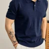 Men's Premium Solid Knit Polo Shirt
