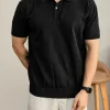 Men's Premium Solid Knit Polo Shirt