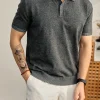 Men's Premium Solid Knit Polo Shirt