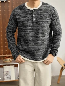 Henley Men’s Sweater Henley Men’s Sweater