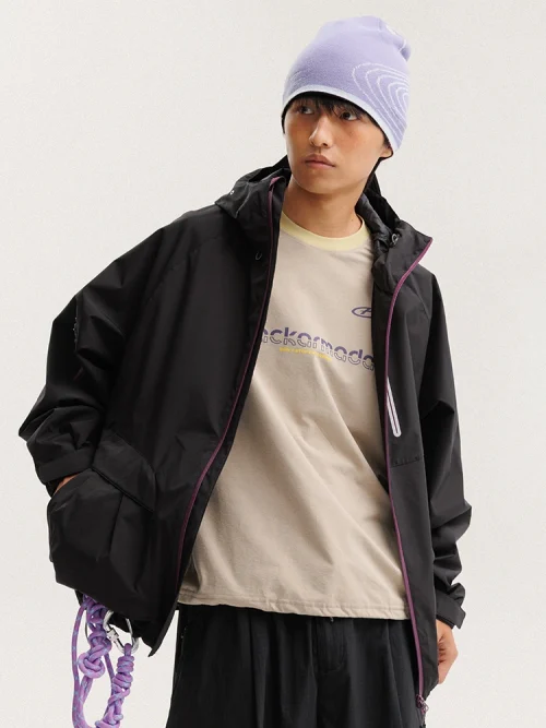 Autre point de vue sur le principe Men's  Contrast Functional Outdoor Jacket: Edgy Outfit in Cool Details