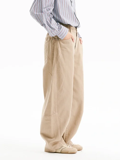 Autre point de vue sur le principe Men's Retro Curved Knife Pants - Classic Five-Pocket Workwear Style