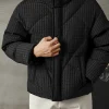 Men warm quilted puffer coat, private label bulk wholesale supply