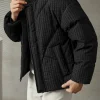 Winter men stand collar puffer coat, wholesale custom clothing orders