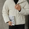 Men lightweight waffle puffer jacket, private label custom wholesale