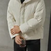 Loose fit men stand collar puffer coat, bulk orders for apparel brands