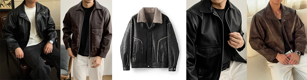 Chaqueta de cuero slim fit para hombre - diseño atemporal para el día a día y ocasiones especiales