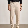 Linen Drawstring Straight Leg Men's Pants OEM Manufacturer