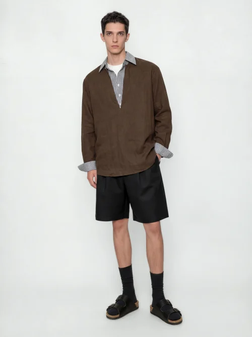 Großhandelslieferant für luxuriöse, plissierte, knielange Herrenshorts