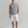 Waffle Knit Short Sleeve Men's Camp Collar Polo Shirt Wholesale Supplier