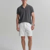 Waffle Knit Short Sleeve Men's Camp Collar Polo Shirt Wholesale Supplier