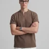 Waffle Knit Camp Collar Men's Polo Shirt Wholesale Supplier
