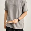 Embossed Crew Neck Short Sleeve Mens T-Shirt OEM Manufacturer