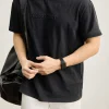 Embossed Crew Neck Short Sleeve Men's T-Shirt Wholesale Supplier