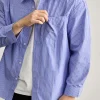 Relaxed Fit Striped Long Sleeve Mens Shirt Wholesale Supplier