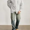 Relaxed Fit Striped Long Sleeve Men's Shirt Wholesale Factory