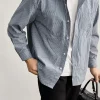 Relaxed Fit Striped Long Sleeve Men's Shirt Manufacturer