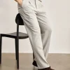 Pleated Wide Leg Men's Dress Pants Wholesale Factory