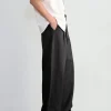 Vertical Stripe Pleated Wide Leg Mens Pants Wholesale Supplier