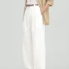 Vertical Stripe Pleated Wide Leg Mens Pants Manufacturer