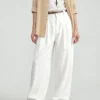 Vertical Stripe Pleated Wide Leg Men's Pants Manufacturer