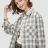 Casual Plaid Stand Collar Long Sleeve Men Shirt Wholesale Factory