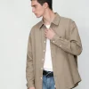 Tencel Linen Blend Long Sleeve Men's Shirt Wholesale Factory
