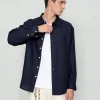 Tencel Linen Blend Long Sleeve Men's Shirt Private Label Manufacturer