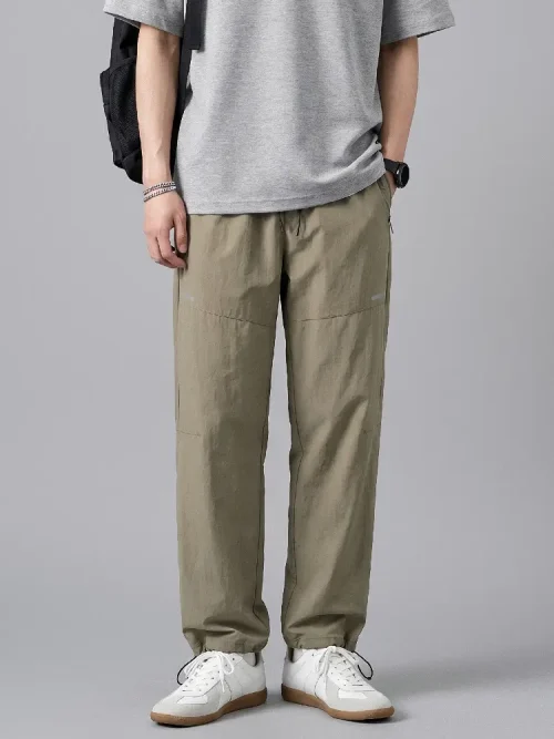 Pantalones jogger informales de hombre con cordón en la cintura, pantalones de corte holgado para la confección de ropa a medida