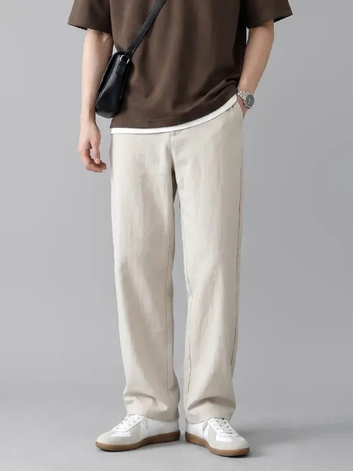 Pantalones informales de corte recto para hombre, pantalones clásicos para la confección de ropa a medida