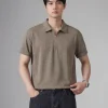 Short Sleeve Half Zip Men's Polo Shirt Wholesale Factory