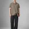 Short Sleeve Half Zip Men's Polo Shirt Wholesale Factory