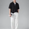 Short Sleeve Half Zip Men's Polo Shirt Wholesale Supplier