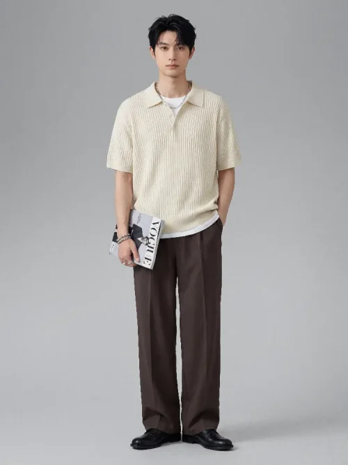 Fabricante de polos de punto para hombre | Venta al por mayor de polos acanalados