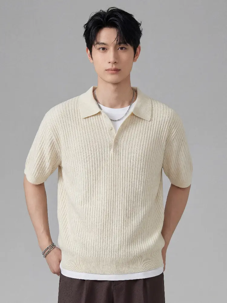 Men's Polo Shirt Manufacturer | Ribbed Knit Polo Shirts Wholesale