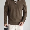 ODM Custom Men Polo Collar Knit Shirt