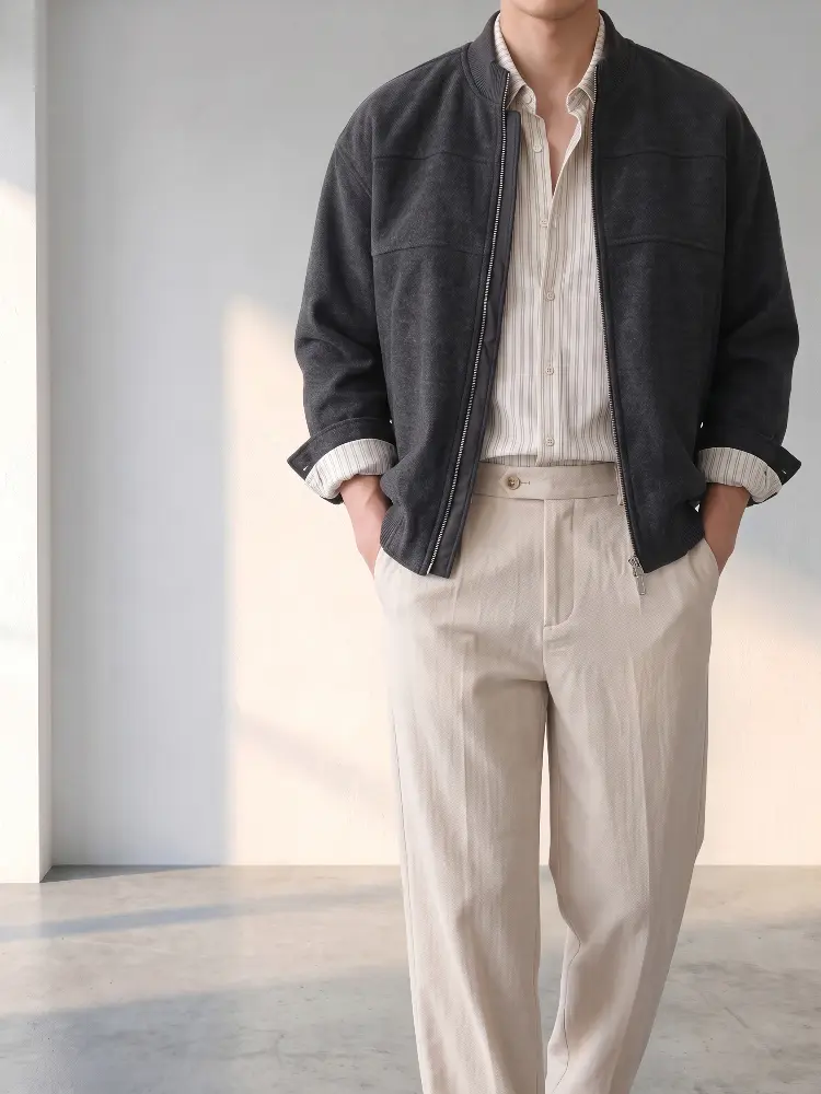 Wholesale Men’s Blend Bomber Jacket