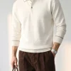 Polo de punto de manga larga para hombre, a medida
