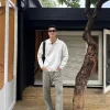 Custom Men Knit Long Sleeve Polo Shirt