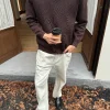 Custom Men Knit Long Sleeve Polo Shirt