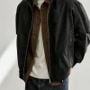 Men Stand Collar Bomber Jacket