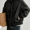 Men Stand Collar Bomber Jacket