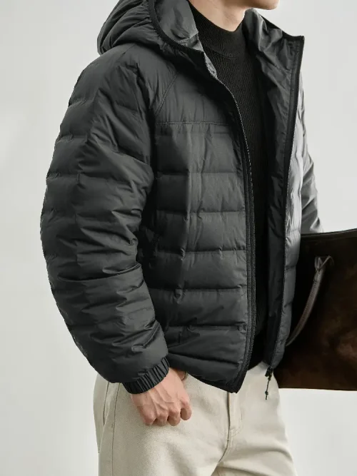 Doudoune légère à capuche pour homme
